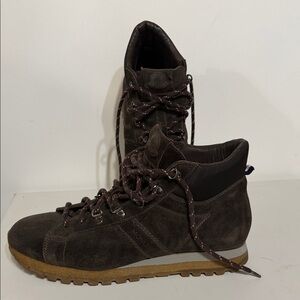 Moncler Men's Dark Brown Suede Boots
